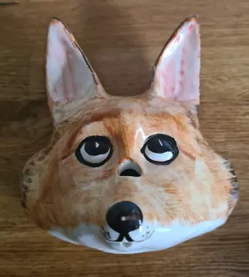 Buy Pottery Fox Head Scissor String Holder Wall Mount No Stamp Possibly Babbacombe? • 12£