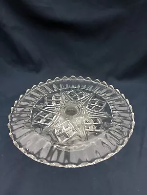 Buy Cut Glass Cake Stand On A Pedestal Base In Excellent Condition  • 9.99£