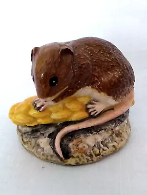 Buy Rare Vintage Beswick Field Mouse Eating Corn Figurine Pottery Ornament • 25£