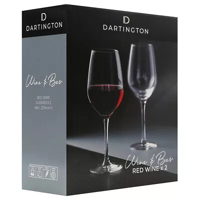 Buy Dartington Red Wine Glasses Wine And Bar 490ml Set Of 2 Dishwasher Safe Boxed • 18.99£