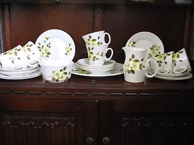 Buy Royal Grafton Vintage Fine Bone China Tea Set White,yellow Flowers & Gold Trim • 65£