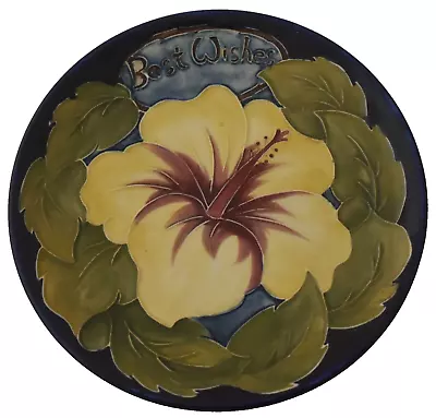 Buy Rare Moorcroft Pottery Best Wishes Plate Flowers Floral Design • 69£