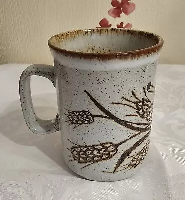 Buy LAST WEEK Vintage Dunoon Ceramics Stoneware Brown And Cream Mug, Wheat Pattern.  • 4.49£