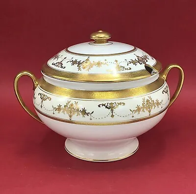 Buy Minton Prestige Riverton Raised Gold 25cm Lidded Soup Tureen - K227 • 450£