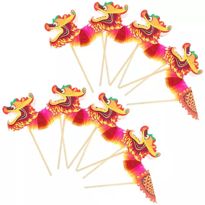 Buy  8 Pcs Dragon Head Props Chinese New Year Photo Booth Decorations Cake Child • 11.48£