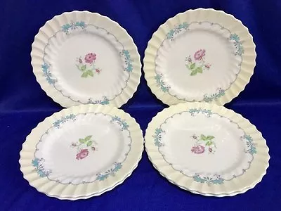 Buy Beautiful Royal Doulton 'Picardy' 6 X 8  Salad Plates (H4855) • 35£