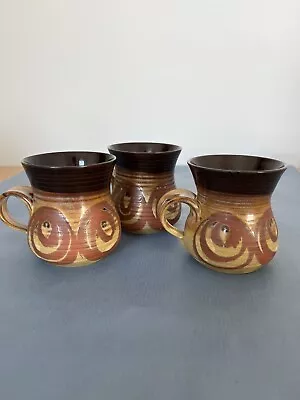 Buy Vintage Studio Pottery Coffee Mugs X 3 Alvingham • 12£