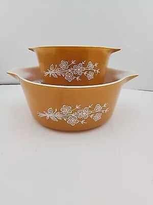 Buy Lot Of 2 PYREX BUTTERFLY GOLD DISHES • 42.86£