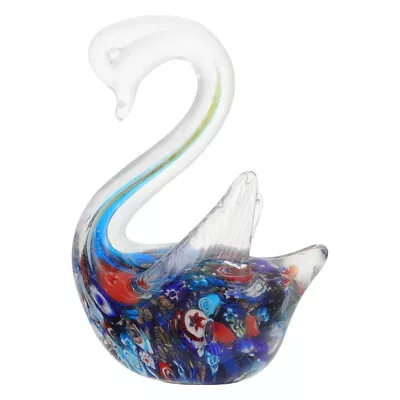 Buy  Crystal Goose Ornament White Small Bird Toys Delicate Desktop Swan Decor • 14.29£