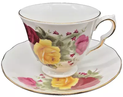 Buy Ridgway Potteries Queen Anne Tea Cup And Saucer England Pattern #8519 Roses • 12.81£