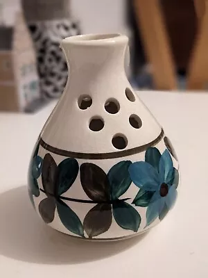 Buy Vintage Jersey Pottery Posy Bud Vase With Blue Floral Design  • 3.75£