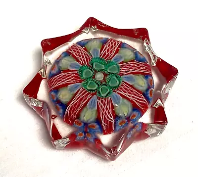 Buy Vintage 70s Strathearn 8pt Star Shaped Millefiori Paperweight Scotland Art Glass • 9.99£