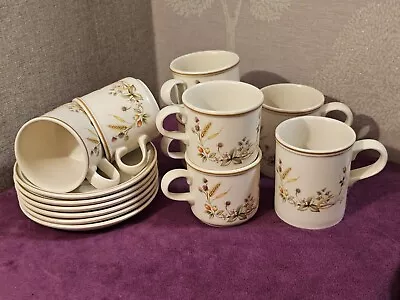 Buy 6x Vintage St Michael M&S Marks & Spencer 'Harvest' Cups & Saucers + 2 Mugs • 9.99£