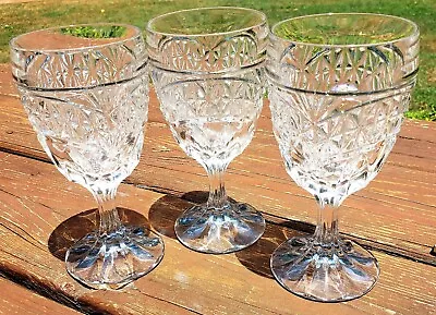 Buy Vintage Zajecar D'Adriana Hand Cut Crystal Goblets Set Of 3 Disconnected In 1981 • 17.70£
