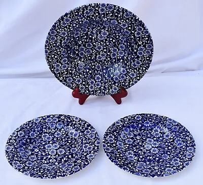 Buy Queen's China - CALICO BLUE - 3 Piece Set - SOUP BOWL, 2 BREAD & BUTTER PLATES • 65.19£