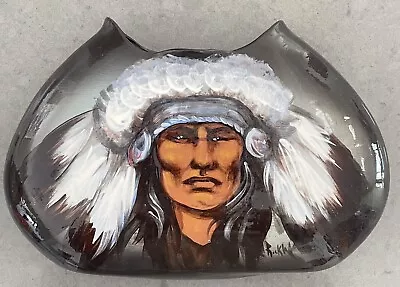 Buy 1984 Rick Wisecarver Wihoa's Art Pottery Native American Signed Wall Pocket Vase • 111.82£