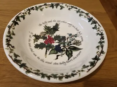 Buy A Fine Portmeirion Holly & Ivy Christmas Pasta Bowl New Condition 8  Diam • 9.99£