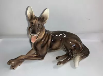 Buy Vintage WIEN KERAMOS Austria Ceramic GERMAN SHEPHERD Dog Figurine Large Statue • 83.86£