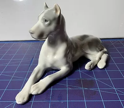 Buy Vintage USSR Lomonosov GREAT DANE Porcelain Dog Figurine Made In Russia • 149.11£