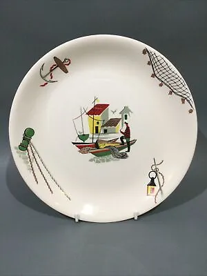 Buy Vintage Alfred Meakin “ Brixham “ Retro Fishing Design Dinner Plate • 24.95£