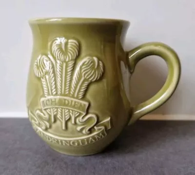 Buy Vintage Holkham Pottery Sage Green Glaze SANDRINGHAM Cup Mug  • 6£