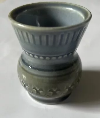 Buy Vintage Irish Pottery Porcelain Small Vase Blue / Green Clover Design Wade Retro • 5£