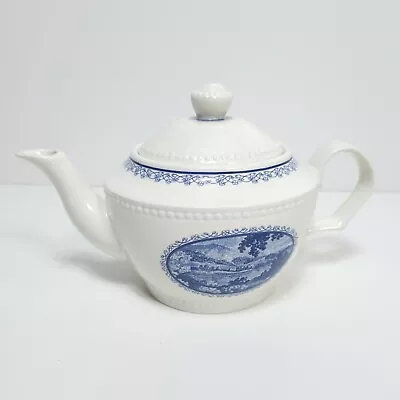 Buy Royal Cauldon Teapot Scenario Blue & White Bristol Ironstone Replacement • 16.93£