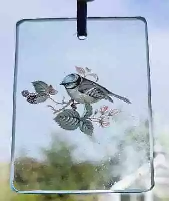 Buy Suncatcher Blue Tit Bird Stained Glass Stained Glass Gift Decoration Window • 20£