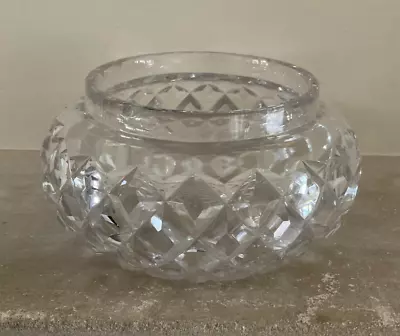 Buy Vintage/antique Hand Blown Cut Glass Rose/posy Bowl • 8.50£