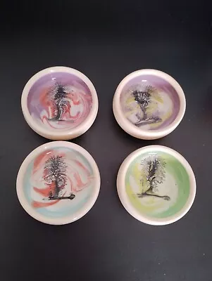 Buy Set Of 4 Mocha Ware Trinket Bowls Boscastle Studio Pottery 1980s • 12£