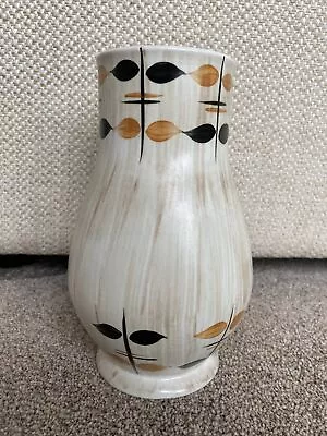 Buy Retro Vintage 1950s Radford Pottery Vase Hand Painted 8” Natural Brown Black • 6£