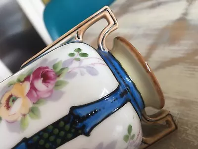 Buy Noritake Art Nouveau 1920s Pretty Hand Painted Porcelain Vase 12 Cm High • 24.99£