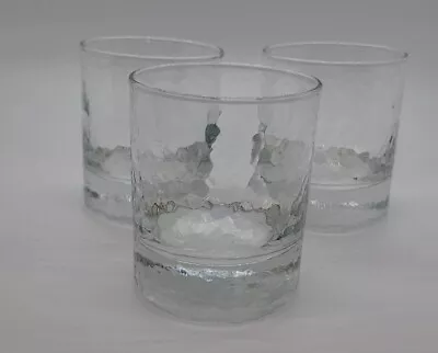 Buy Set Of 3 Clear Crackled Whiskey Tumblers • 13.44£
