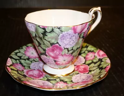 Buy Royal Standard Fine Bone China Cup Saucer 1446 Chintz Floral Pattern Multicolor • 23.29£