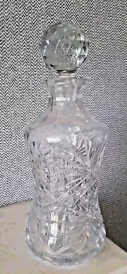 Buy  ✨️ Vintage Waisted Glass Decanter - Beautiful Shape - Very Heavy ✨️ • 5.99£