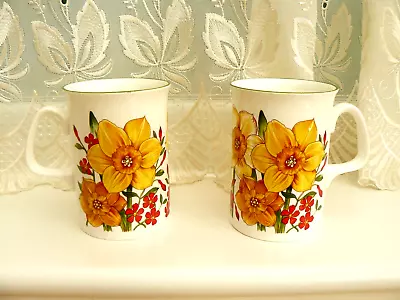 Buy Pair Duchess Fine Bone China *** Daffodil *** Mugs          Never Used • 15£