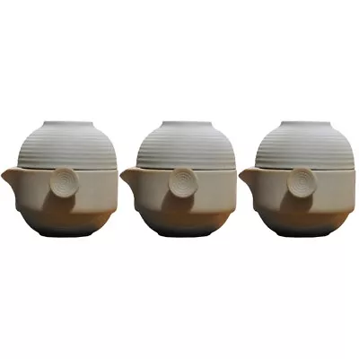 Buy  3 Sets Teapot Pottery Travel Loose Leaf Kettle Outdoor Drinking Cup • 26.88£