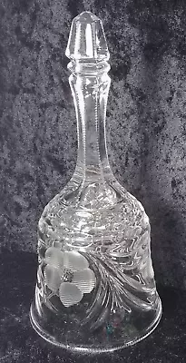 Buy Vintage Floral Etched Crystal Hand Bell, Clear Cut Glass, 7  Lovely, Great Gift • 9.32£