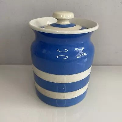 Buy TG Green Cornish Ware Cornishware Blue & White Vintage Shield Logo - Plain Jar • 24.99£