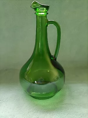 Buy Vintage Green Glass Pitcher / Jug • 8£