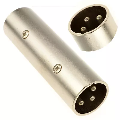Buy XLR Male Plug To Plug Metal Joiner Coupler Adaptor • 3.10£