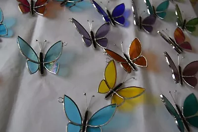 Buy 6 X Butterfly's Stained Glass Handmade Sun-catcher's / Window Decoration's • 36£