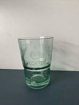Buy Bacardi Tumbler Glass With Logo Both Sides And Base  12cm Tall (6 Available) • 5.25£