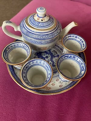 Buy Vintage Oriental Porcelain Tea/ Sake Set • 1.99£