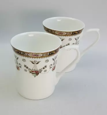 Buy Queens Classic Olde England - 2x Fine Bone China 9cm Tea / Coffee Mugs • 18£