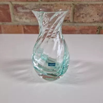 Buy Caithness Green & Blue Flamenco Twisted Ribbed Swirl Vase Mint With Sticker • 11.99£