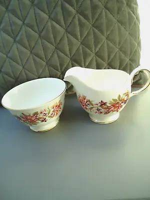 Buy Colclough Bone China Sugar And Cream Set In A Honeysuckle And Floral Pattern • 5£