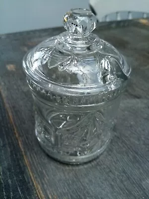 Buy Vintage Cut Glass Crystal Preserve Marmalade Jam Honey Jar Lidded Pot Retro • 4.99£