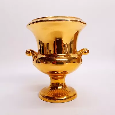 Buy Decorated Footed Golden Urn Royal Winton England, Vintage, Vase, 8cm X 6.5cm    • 17.99£