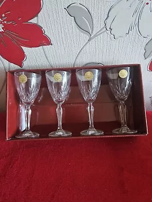 Buy Cut Glass Sherry Glasses X 4 • 10£